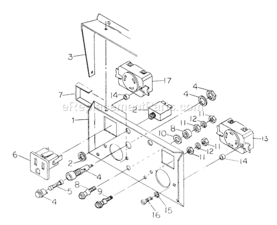 Page C Diagram and Parts List for 8720-1  Briggs and Stratton Generator